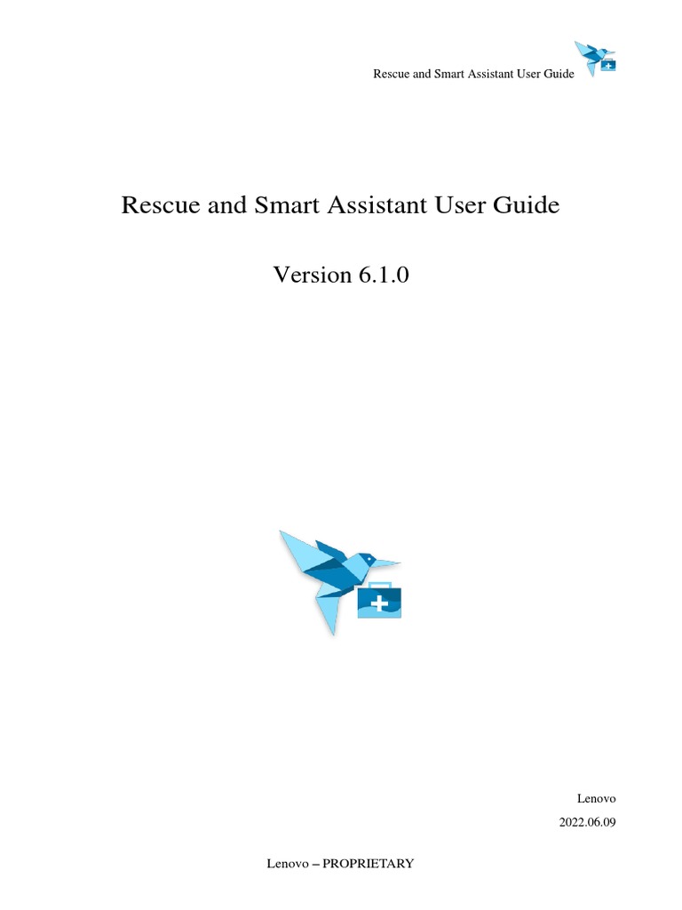 Lenovo Rescue & Smart Assistant Guide | PDF | Icon (Computing ...