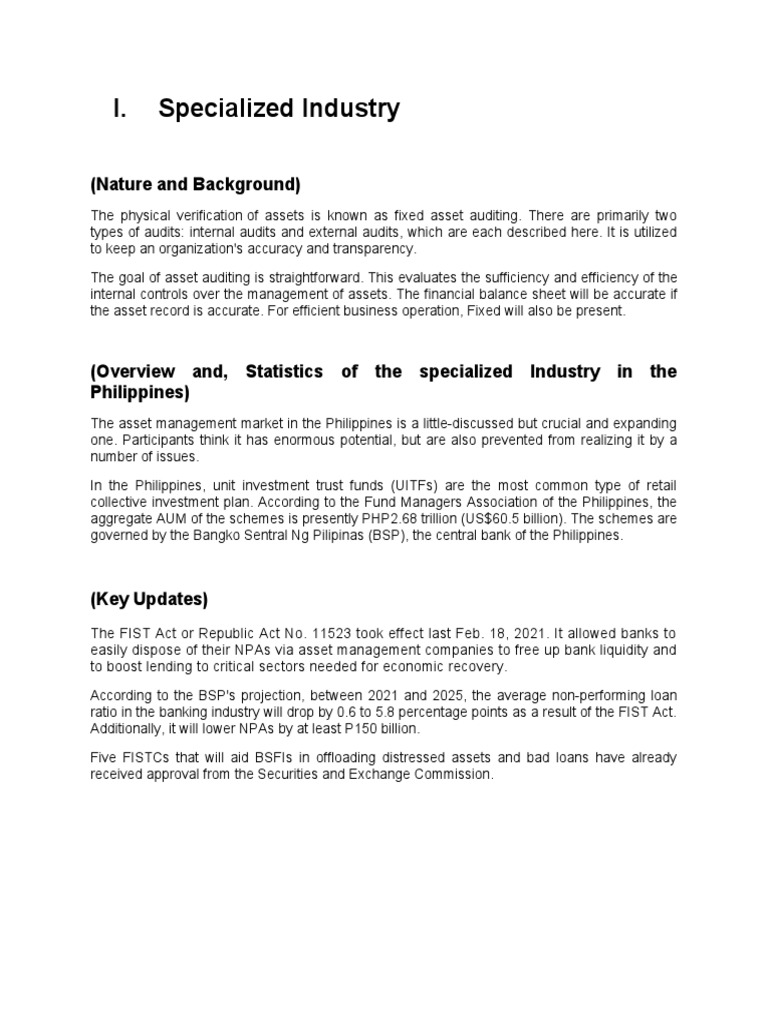 Asset Management Audit Overview | PDF | Audit | Financial Audit