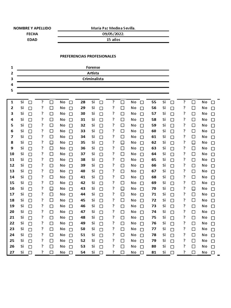 Explora test pdf