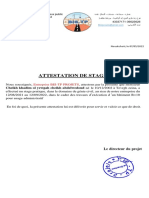 Attestation de Stage