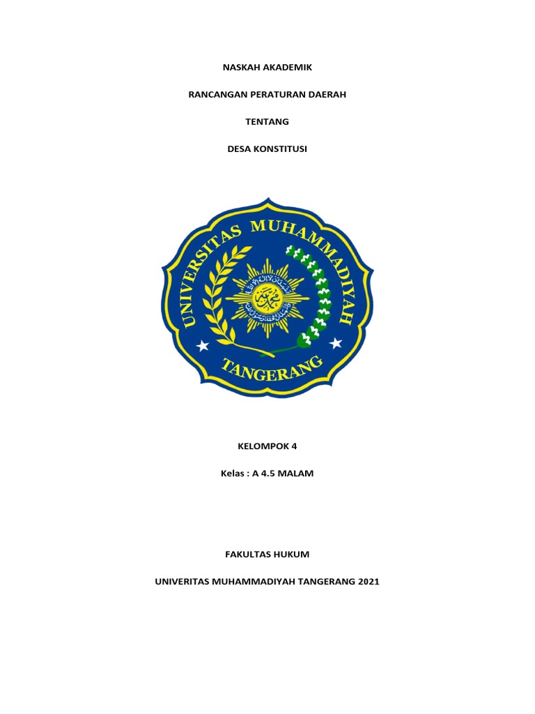 Naskah Akademik Desa Konstitusi | PDF