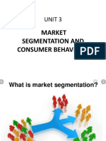 Market Segmentation and Consumer Behaviour: Unit 3