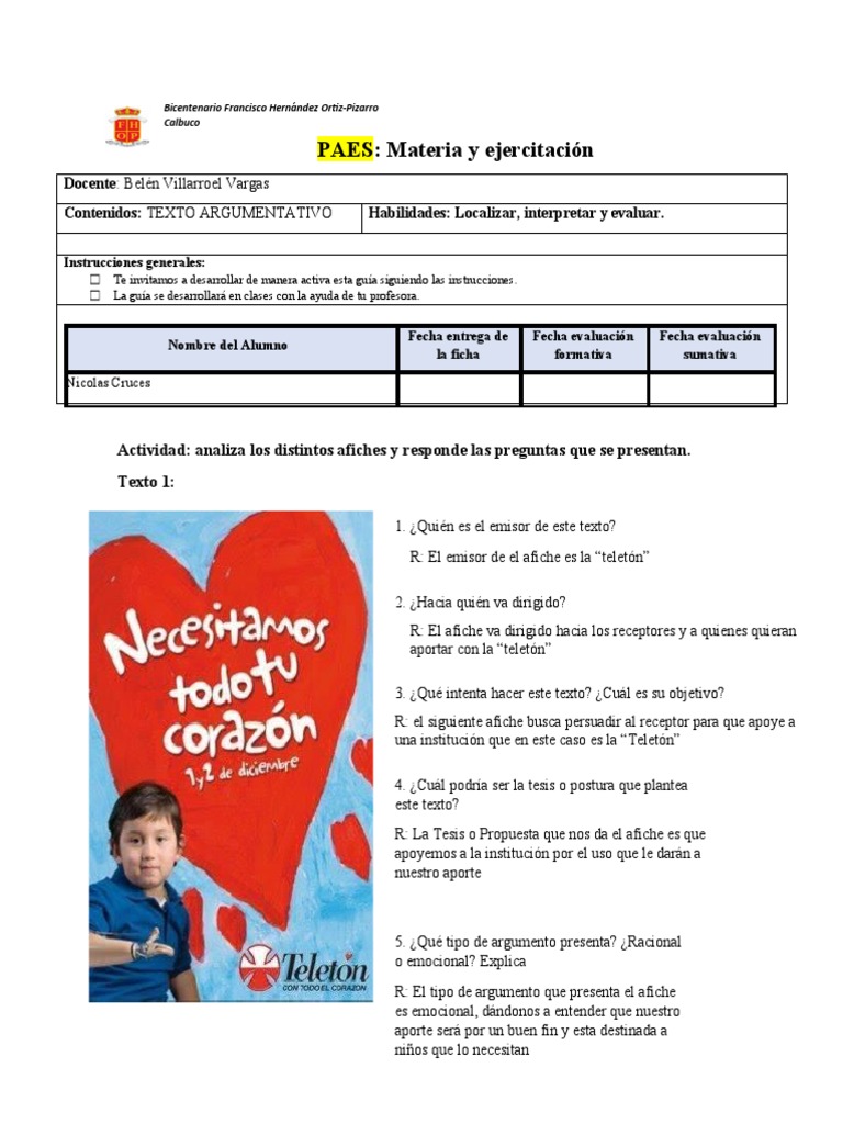 Guía Texto Argumentativo | PDF