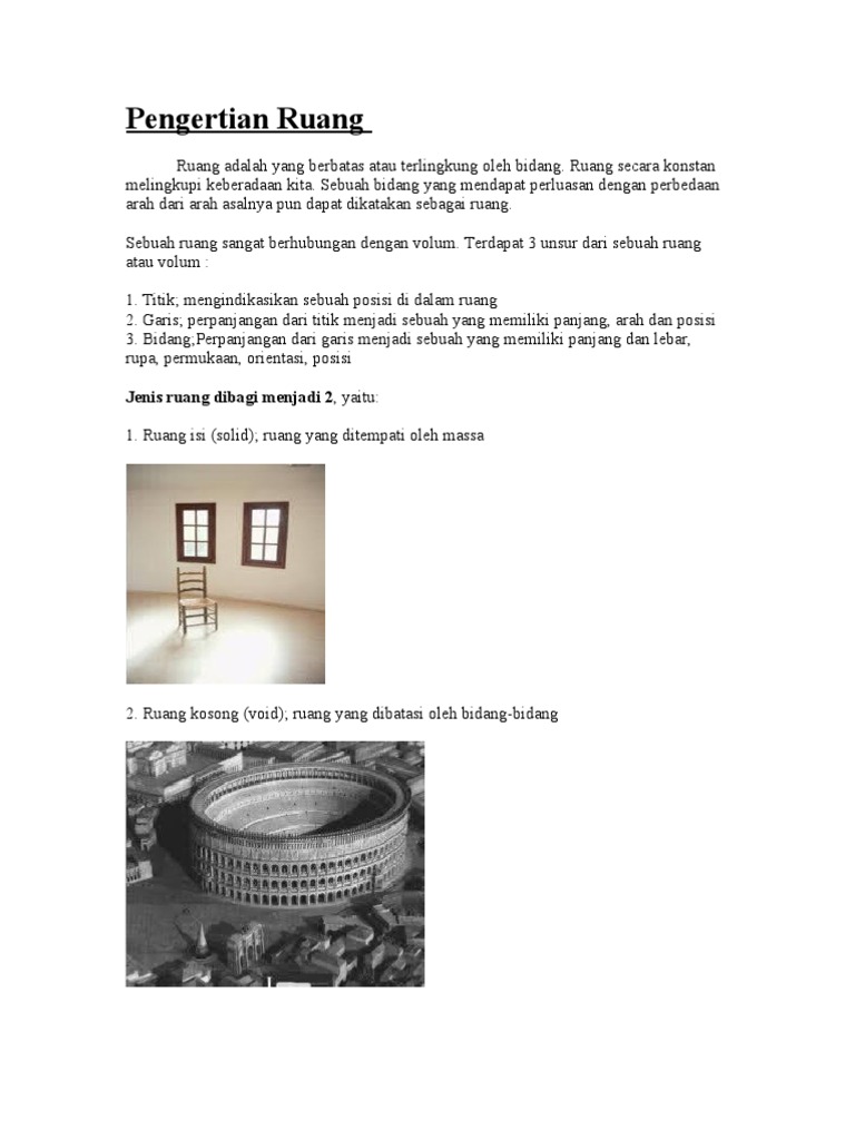 Pengertian Titik Garis Bidang Dan Ruang Dalam Arsitektur ...
