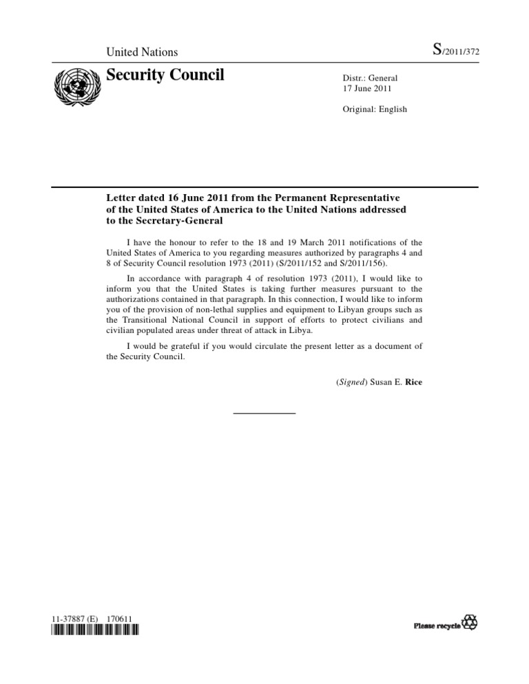 United Nations Resolution N1137887 | PDF | United Nations Security ...