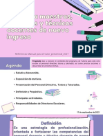 Tutoría A Maestras, Maestros y Técnicos Docentes de Nuevo Ingresto