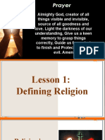 IWRBS Module #1 Defining Religion