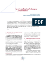 El Concepto de Beneficiario Efectivo y Su Jurisprudencia