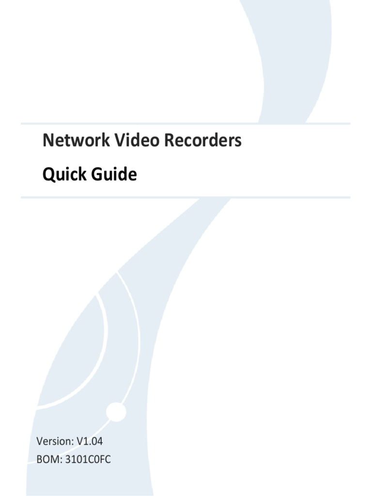 Network Video Recorders Quick Guide-V1.04 | PDF | Electromagnetic ...