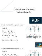 DC Circuit Analysis Using Node and Mesh