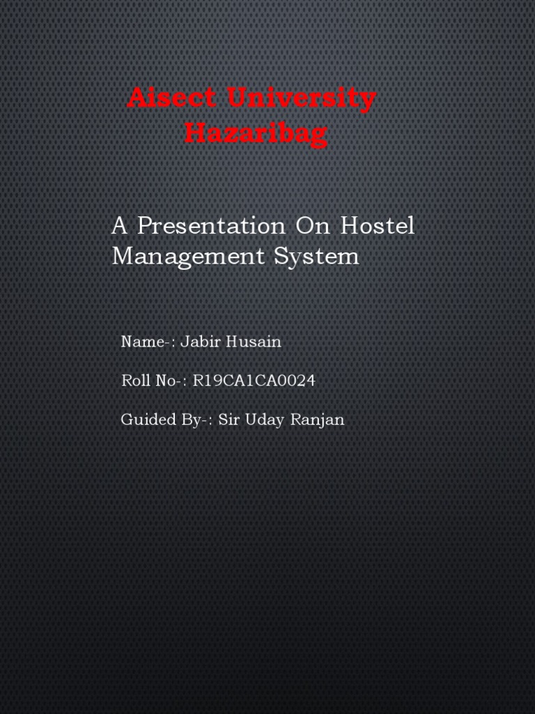 Hostel Management System Overview | PDF | World Wide Web | Internet & Web