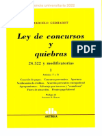 1° - LEY DE CONCURSOS Y QUIEBRAS. Tomo 1. Marcelo Gebhardt