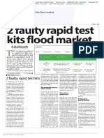 Print - Manila Times - 2 Faulty Rapid Test Kits Flood Market