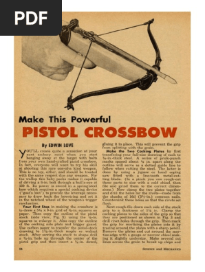 Pistol crossbow
