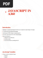 JAVASCRIPT IN Automation Anywhere A360