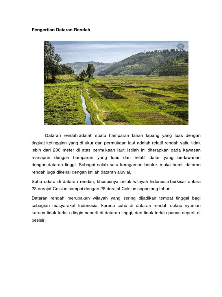 Pengertian Dataran Rendah – Pengertian dan Jenis Vegetasi (Vegetasi ...