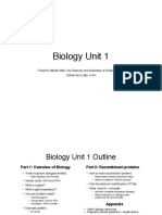 Biology Unit 1 Outline