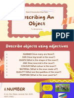 Week 3 Conversation Class Topic: Describing An Object