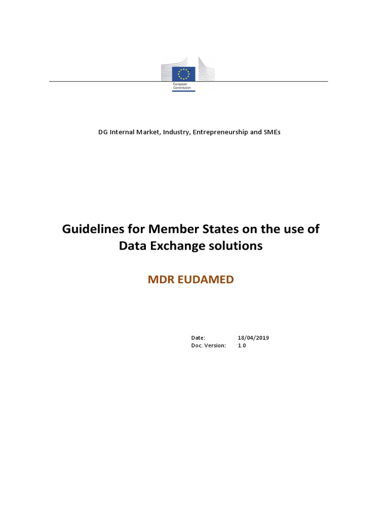 EUDAMED XML Data Exchange Guidelines | PDF | Xml | User Interface