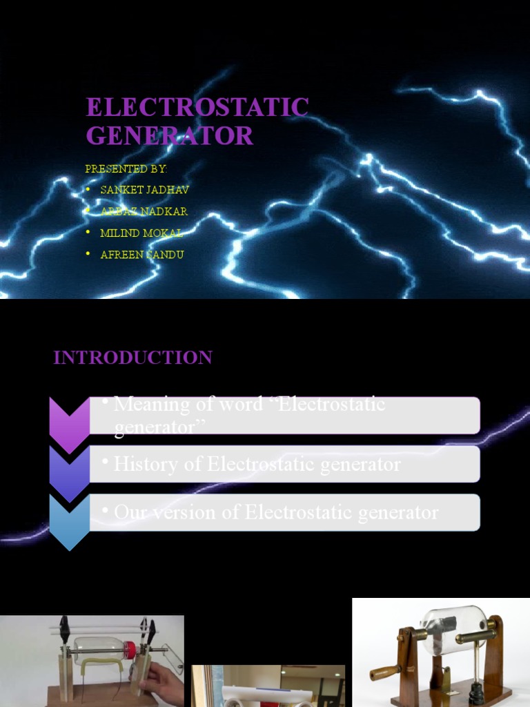 Overview of Electrostatic Generators | PDF