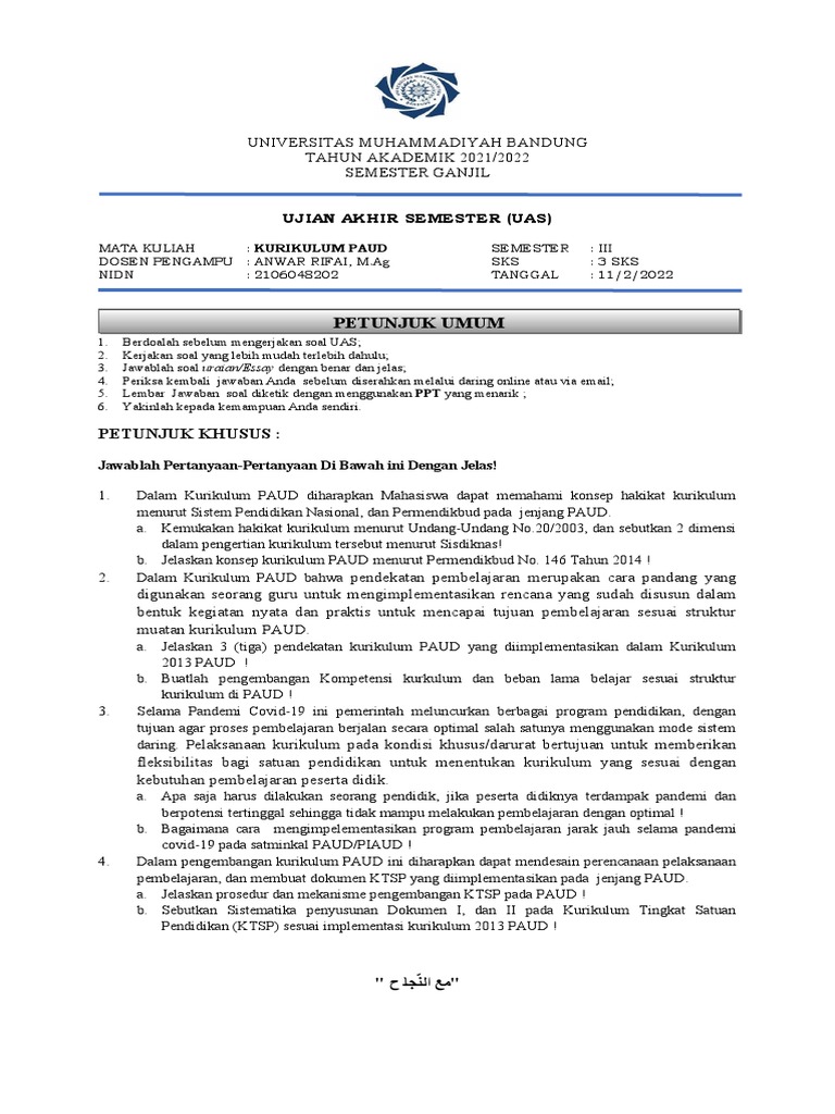 Mengukur Pemahaman Esensial: Kumpulan Soal UAS Kurikulum 2013 Kelas 6 Tema 3