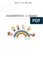 Diagnóstico 1° grado 2022 ESCUELA 105