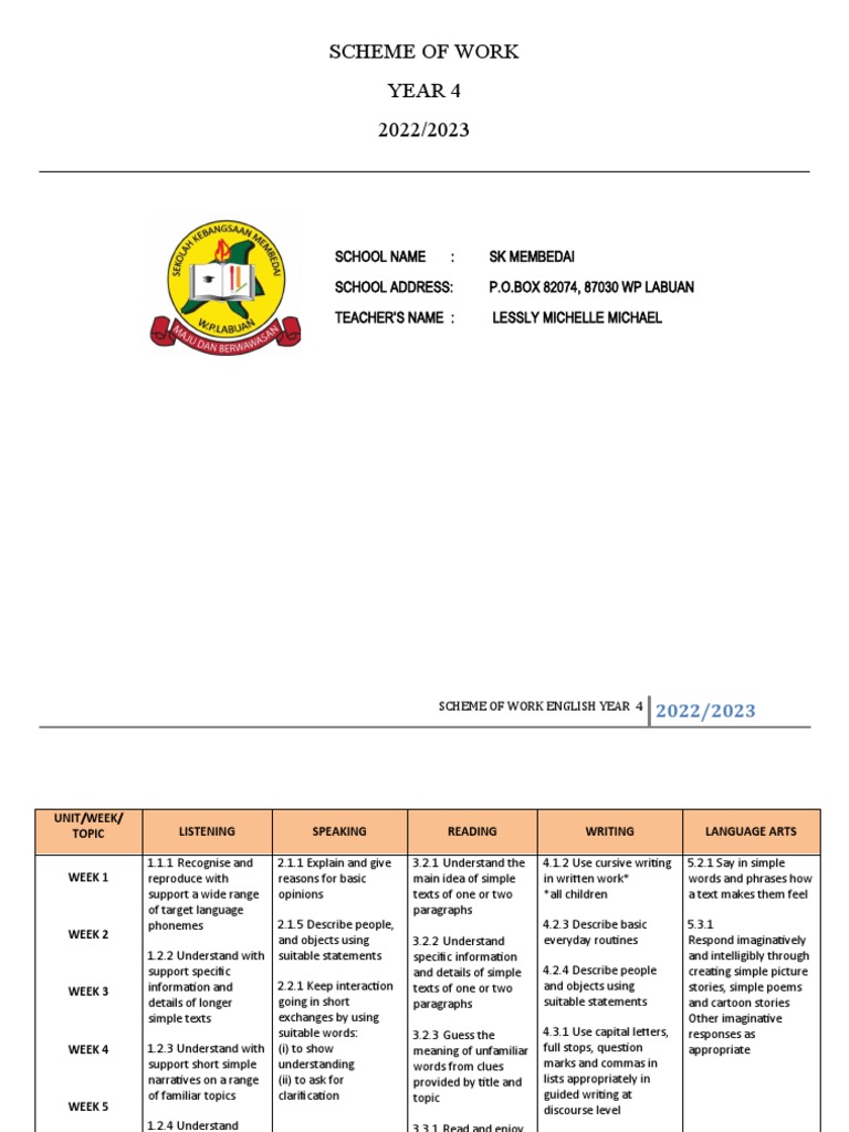 year-4-english-curriculum-a-detailed-scheme-of-work-for-the-2022-2023