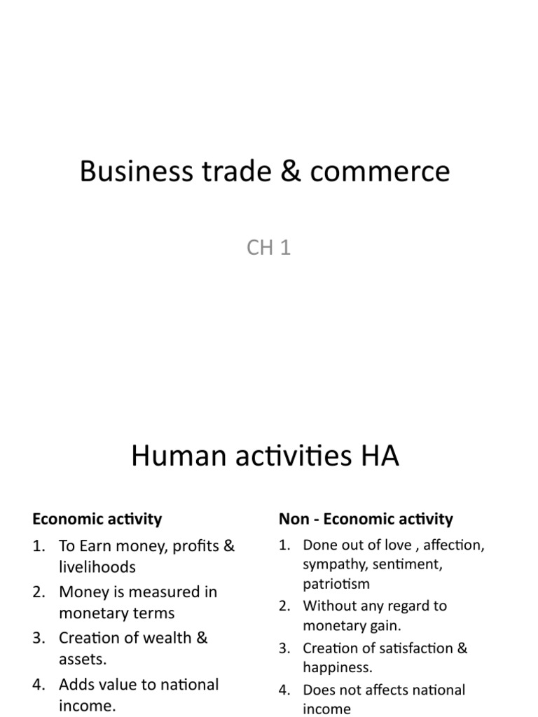 Business Trade & Commerce | PDF | Goods | Economics