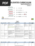 Grade 7 Mathematics - Consolidated Curriculum - 2021