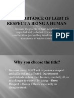 The Importance of LGBT Is Respect A Being A Human