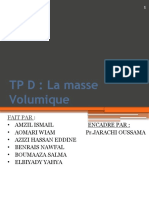 TP D: La Masse Volumique: Fait Par