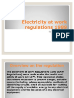 Electricity at Work Regulations 1989