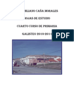 HOJAS DE ESTUDIO DE 4º DE PRIMARIA. GALISTEO 2010-2011