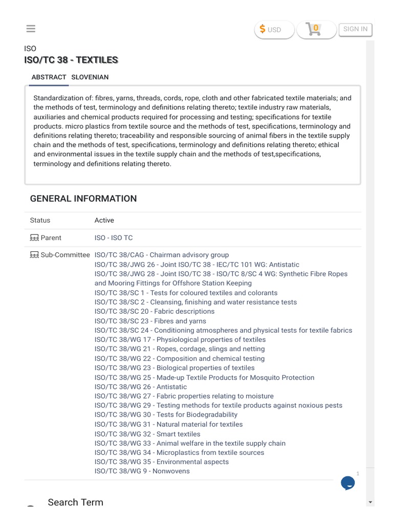 ISO - TC 38 - Textiles | PDF | Textiles | International Organization ...