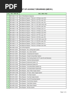 List of As-Built Drawings (Mech.) : S/N Doc. / Dwg. No. Doc. / Dwg. Title