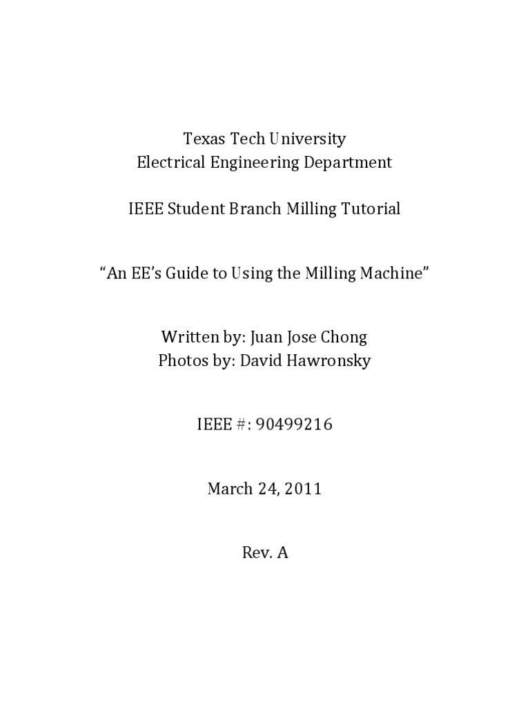 Milling Tutorial | PDF