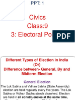 PPT: 1 Civics Class:9 - Electoral Politics