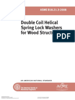 Double Coil Helical Spring Lock Washers For Wood Structures: ASME B18.21.3-2008