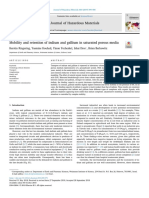 Mobility and Retention of Indium and Gallium in Saturated Porous Media