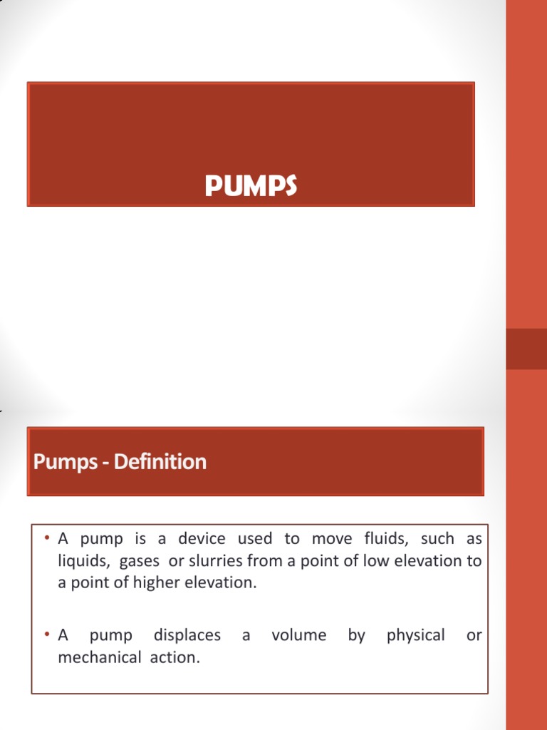 Lecture 4 Pumps PDF Pump Fluid Dynamics