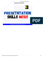 Presentation Skills Important Mcqs