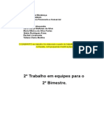 2° Trabalho em Equipes para o 2° Bimestre