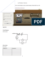 Lab - Ohm's Law  WS on electicity