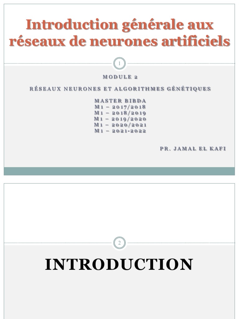 Introduction aux réseaux de neurones | PDF | Réseau de neurones ...