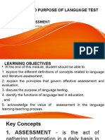 Module 1 Principles and Purpose of Language Test