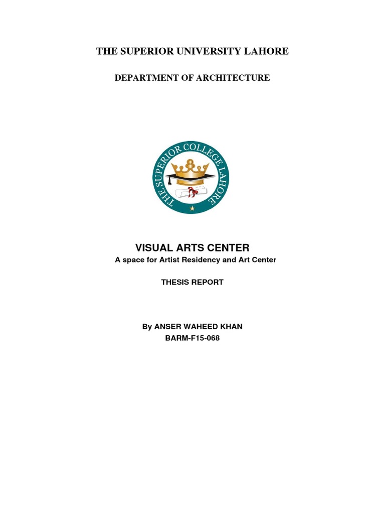 Visual Arts Center Thesis Report | PDF | Paintings | Printmaking