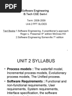 Software Engineering B.Tech CSE Sem-I