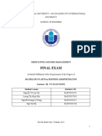 Final Exam: Derivatives and Risk Management