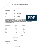 Ejercicio de Balance de Masa para Examen