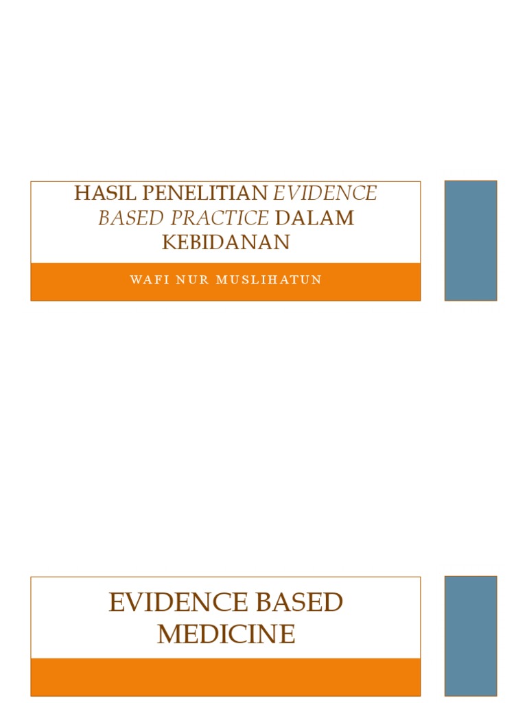 Hasil Penelitian Evidence Based Practice Dalam Kebidanan | PDF